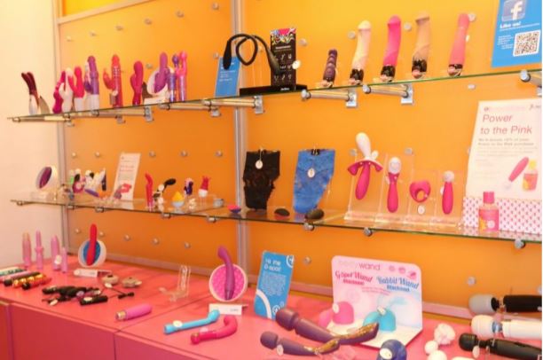 shelves of sex toys 