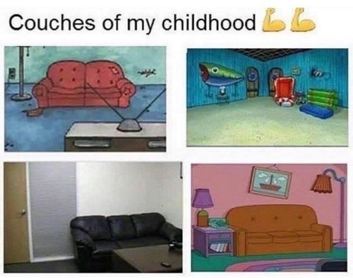 Couches of my childhood