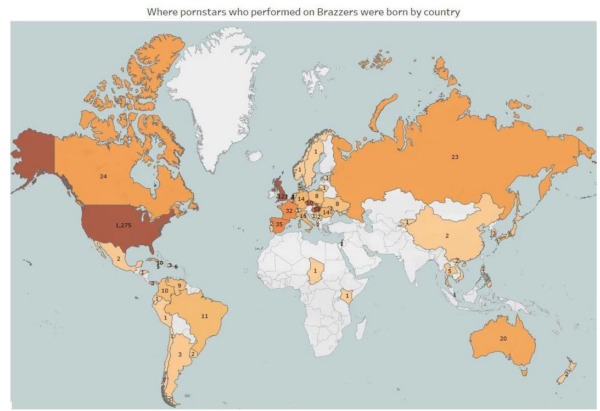 Where Were Brazzers Pornstars Born? 